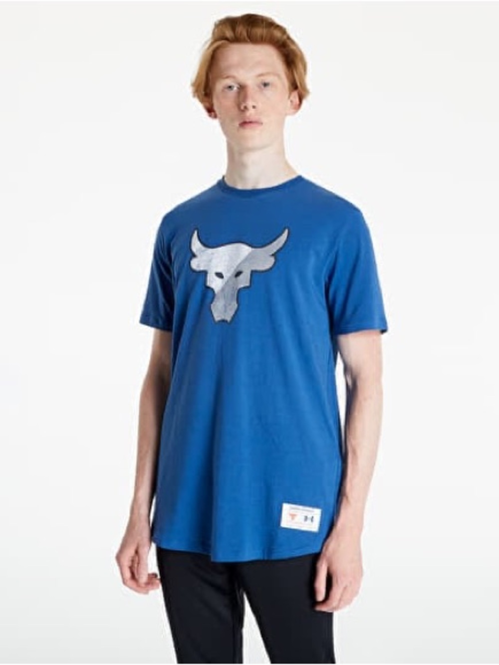 Under Armour x Project Rock Training Dept Short Sleeve Tee Blue Size Small